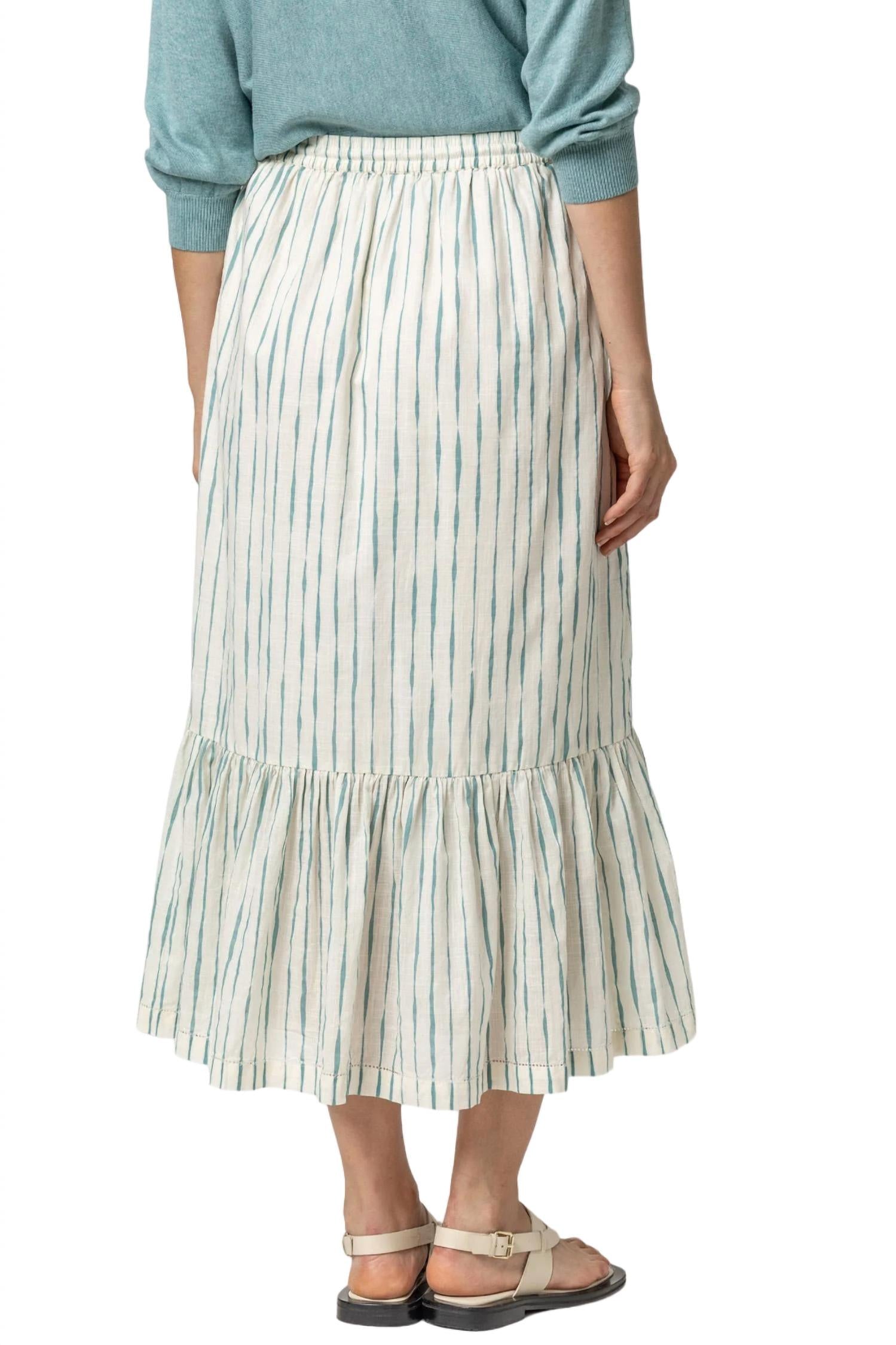 Lilla P - Printed Long Peplum Skirt