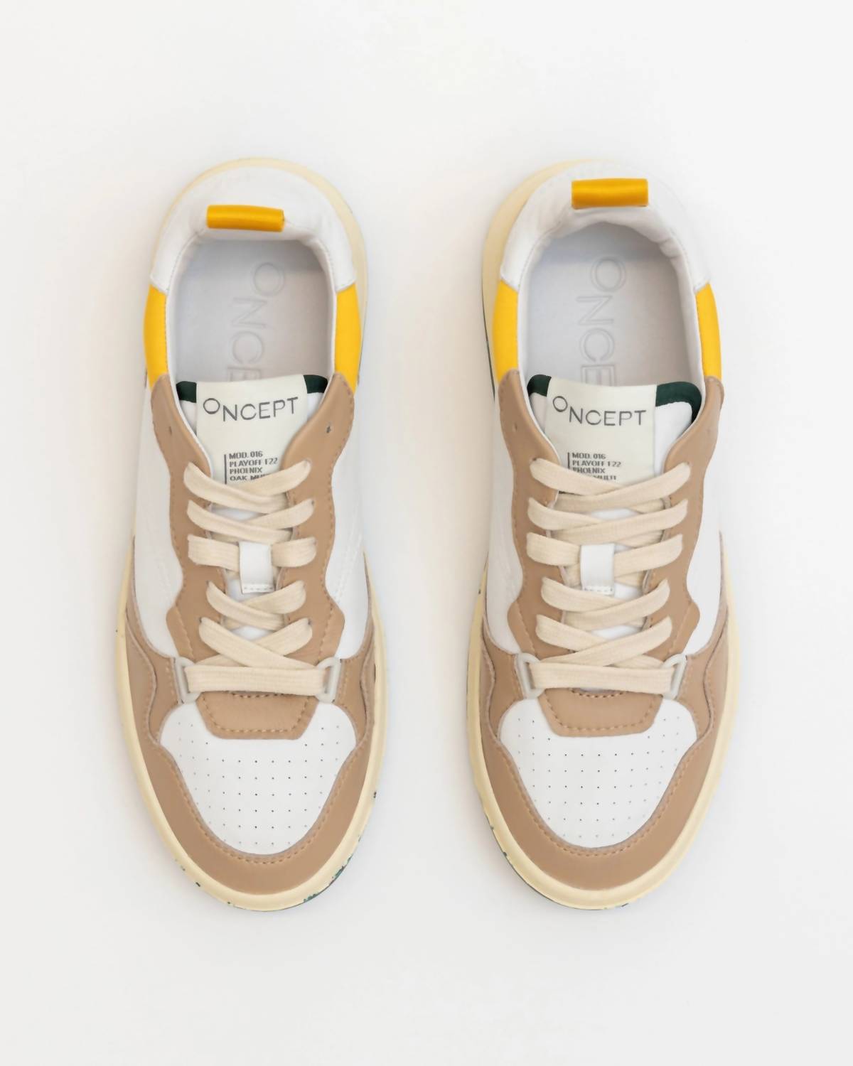Oncept Women's Phoenix Golf Sneaker in oak multi - women's sneaker - detail view