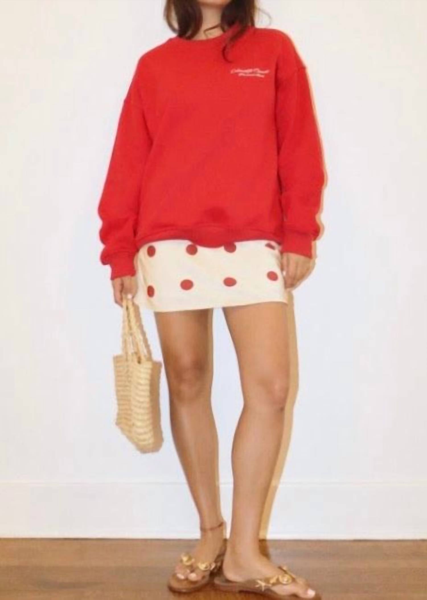 Bailey Rose Amalfi Coast Italian Inspired Graphic Crewneck Sweatshirt - women's top - alternate view
