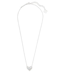 Kendra Scott Women's Ari Heart Pendant Necklace in ivory mother of pearl - women's jewelry - view 4