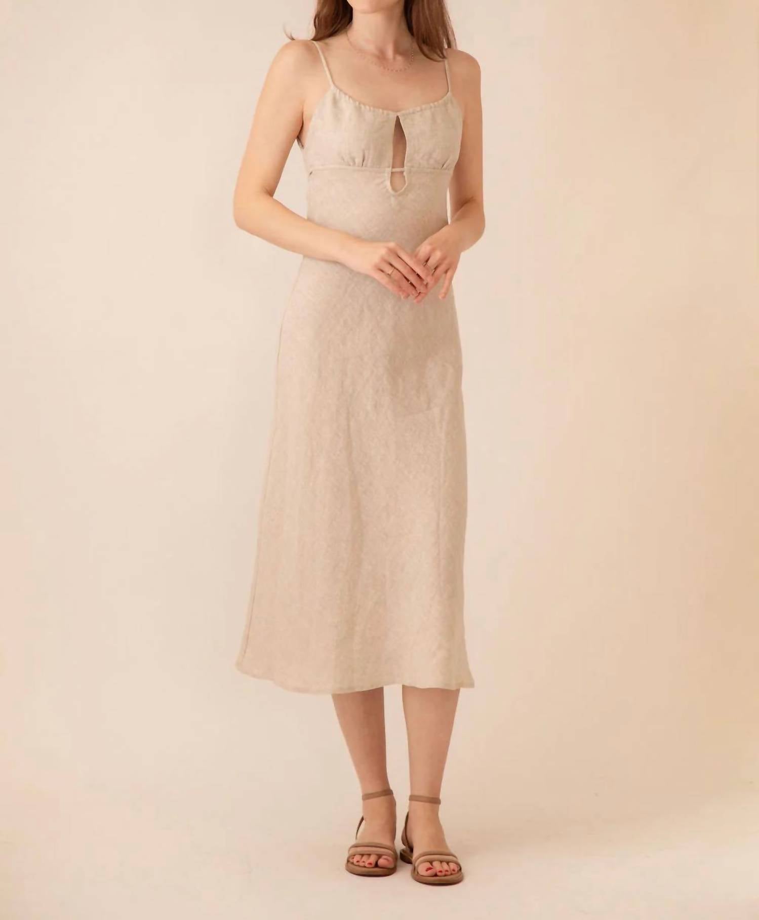 Olivaceous - Katerina Linen Dress