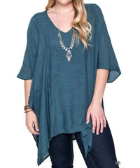 Umgee - V-neck Caftan Tunic