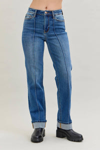 Judy Blue - Knox High Waist Cuffed Straight Jean