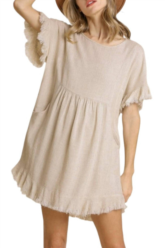 Umgee - Linen Blend Dress with Pockets