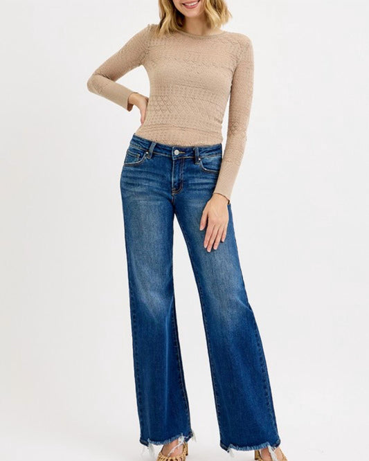 Risen - Libby Low Rise Wide Leg Jeans