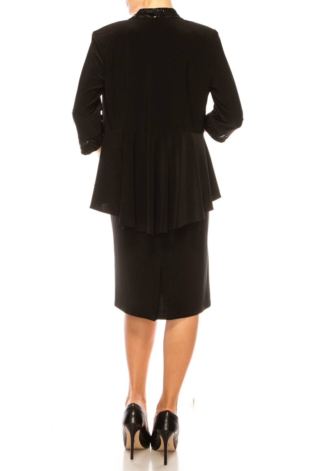 Le Bos - Embroidered Sequin Mesh Jacket Dress