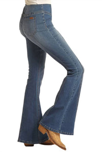 Rock & Roll Denim - Pull On Flare Leg Jeans