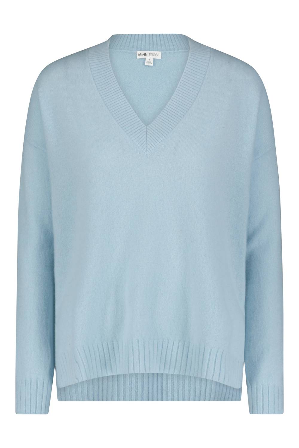 Minnie Rose - Cashmere Long And Lean V-neck Sweater