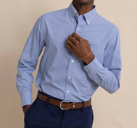 SOUTHERN TIDE Intercoastal Sport Shirt in seven seas blue - men's shirt