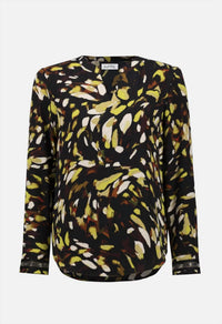 Joseph Ribkoff - Women's Floral V-neck Long-sleeve Top