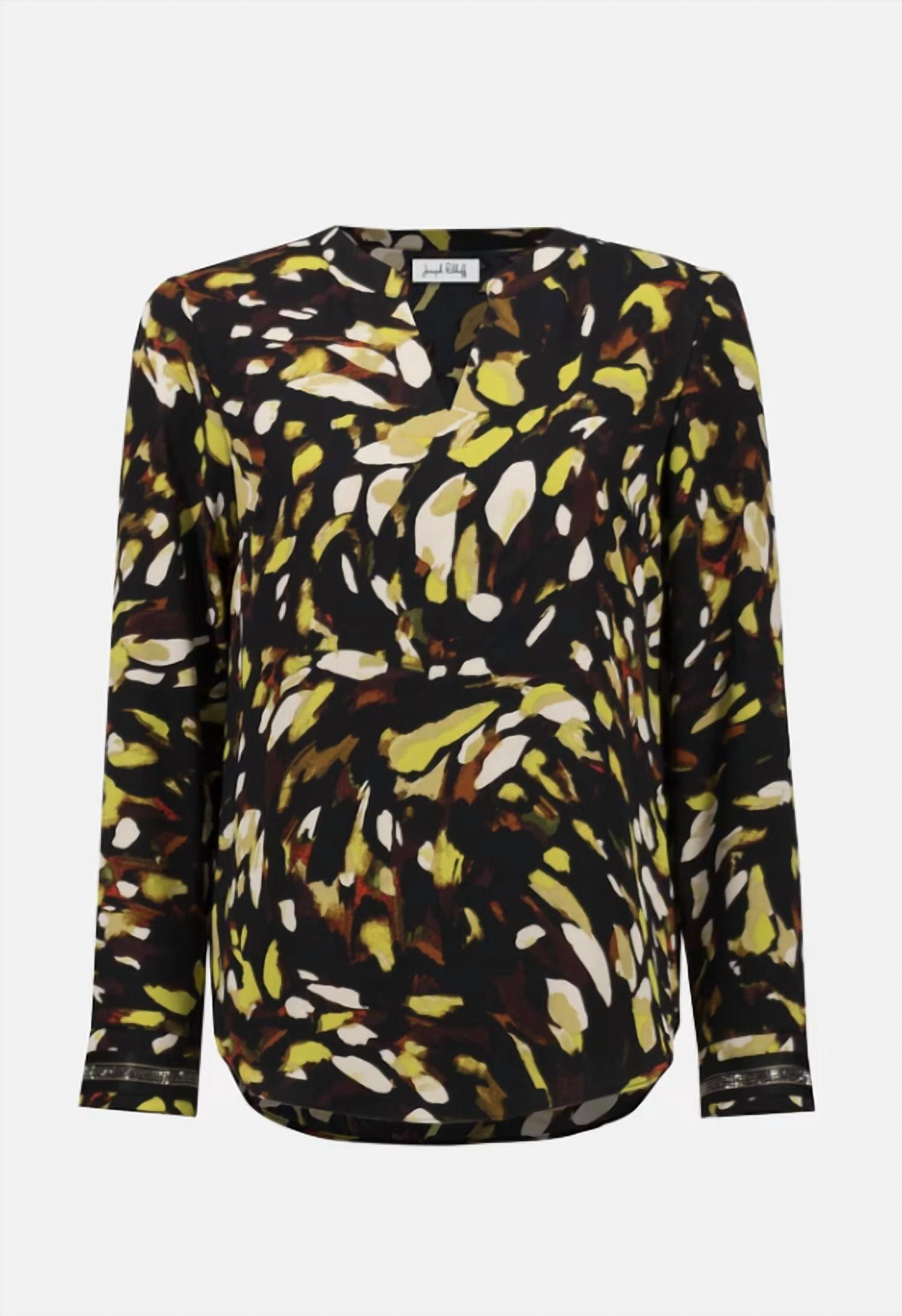 Joseph Ribkoff - Women's Floral V-neck Long-sleeve Top