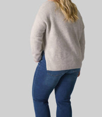 Estheme - Side Slit Grandpa Cardigan - Plus