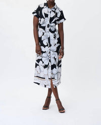 Joseph Ribkoff - FLORAL PRINT BUTTON DOWN DRESS