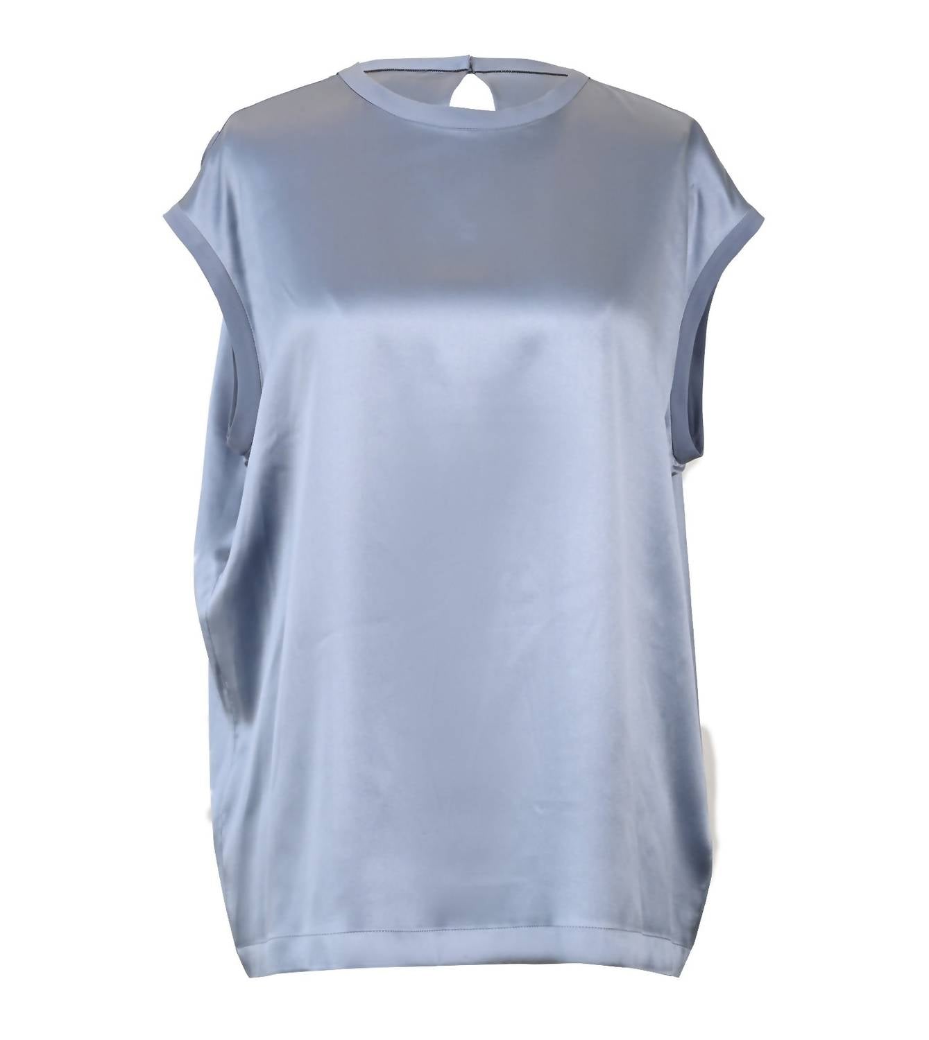 Brunello Cucinelli - Short Sleeve Silk Top