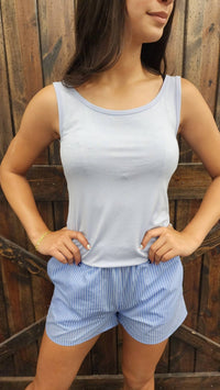 Active Usa - Striped Poplin Shorts