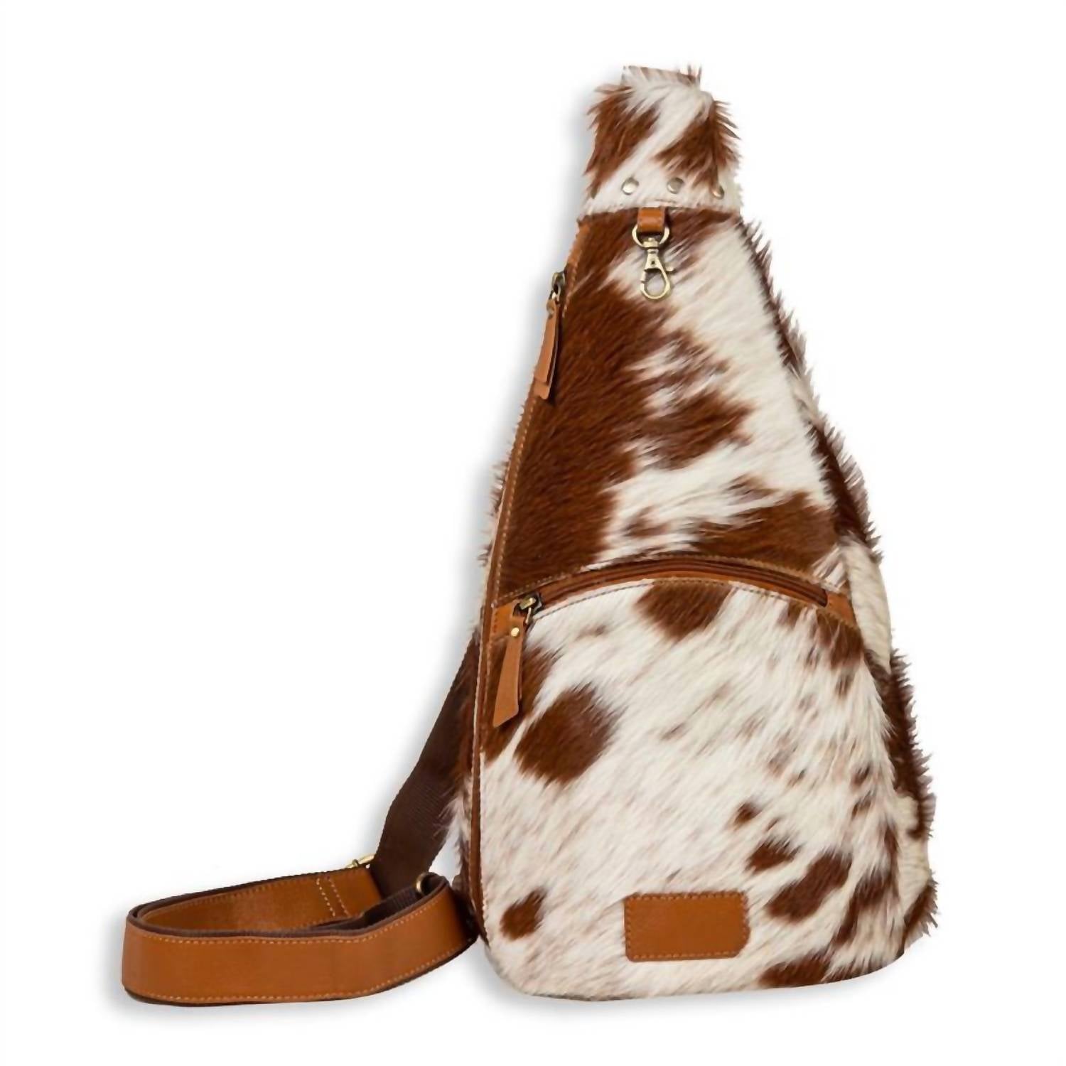 Myra Cullon Trail Hairon Sling Bag in brown - women's bag