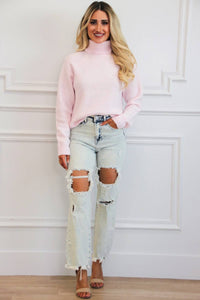 Risen - Alice Distressed High Waisted Straight Jeans
