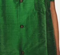 Rosie Assoulin Cabana Silk Top in emerald - women's shirt - alternate view