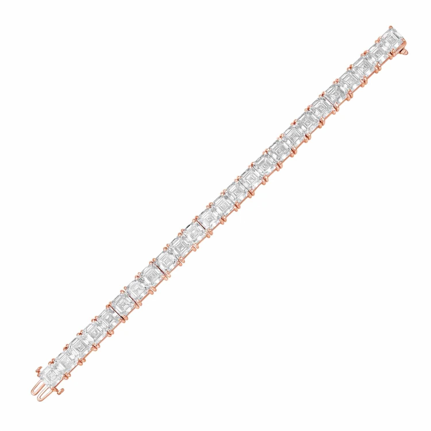 Diana M Jewels - Women's Asscher Lab-Grown Diamond Bracelet (48.00 Ct) - Signature