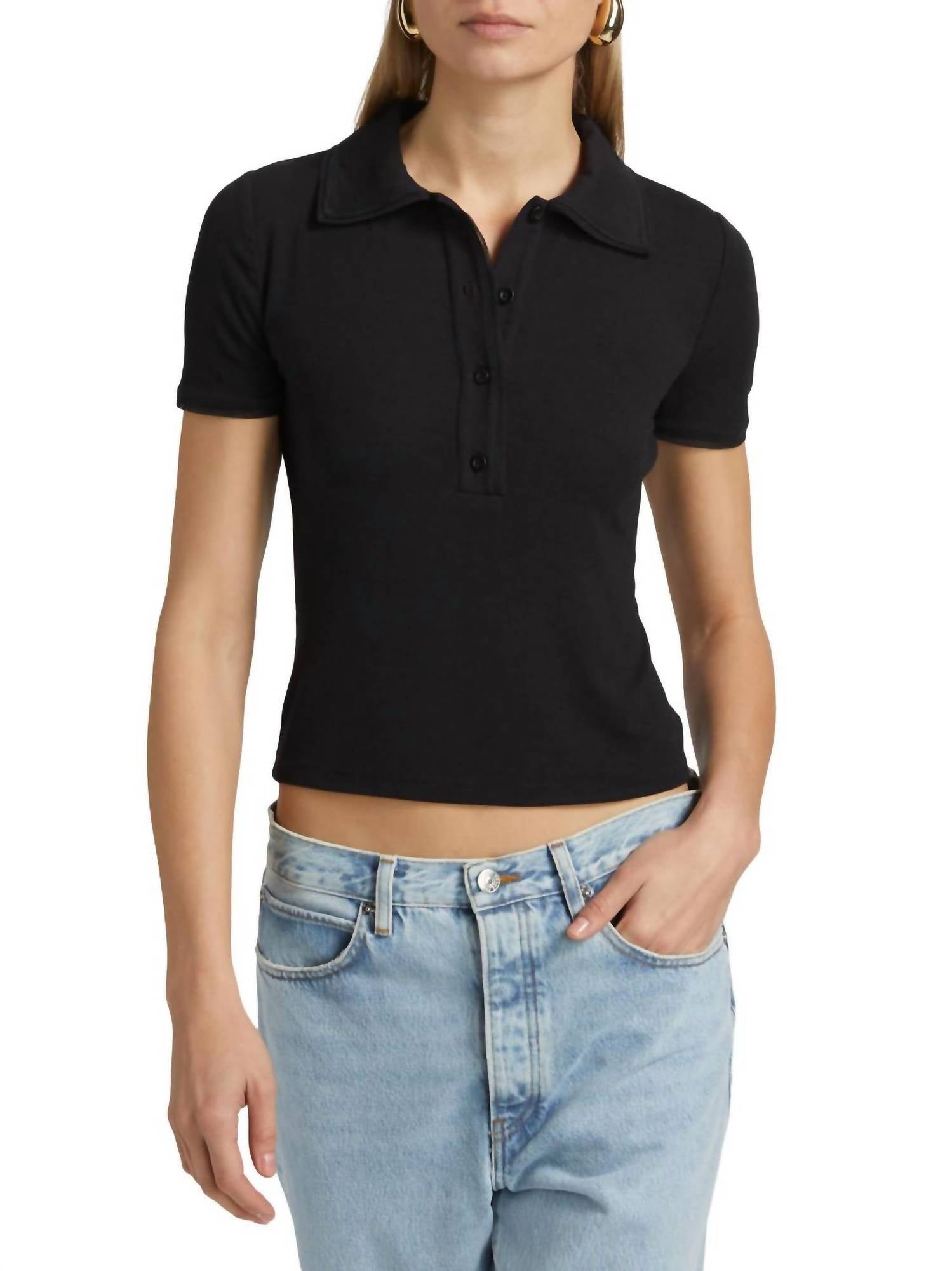 Frame - Mesh Trim Polo Shirt