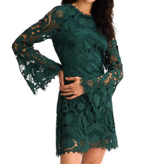 ALLISON NEW YORK DAISEY DRESS in pine green - women's dress - alternate view