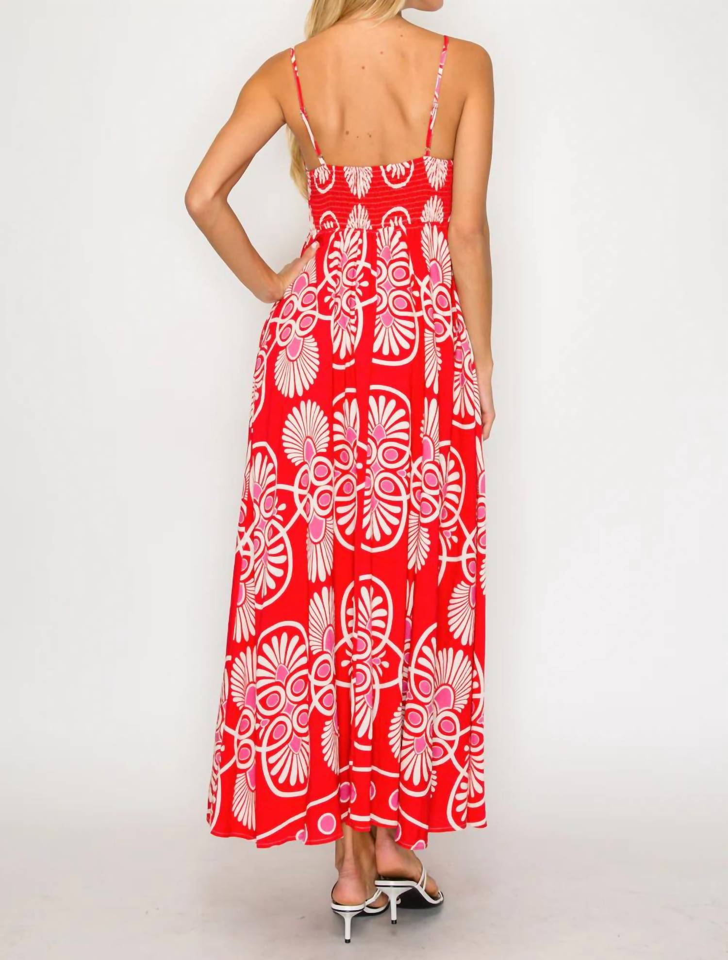 Meet Me In Santorini - Festival Medallion Maxi Dress