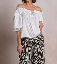Elan - LONG SLEEVE OFF THE SHOULDER TOP