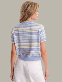 525 America - Bay Stripe Short Sleeve Cardigan