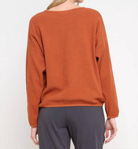Cotton Lani Patch Star Sweatshirt in cedar - women's top - detail view