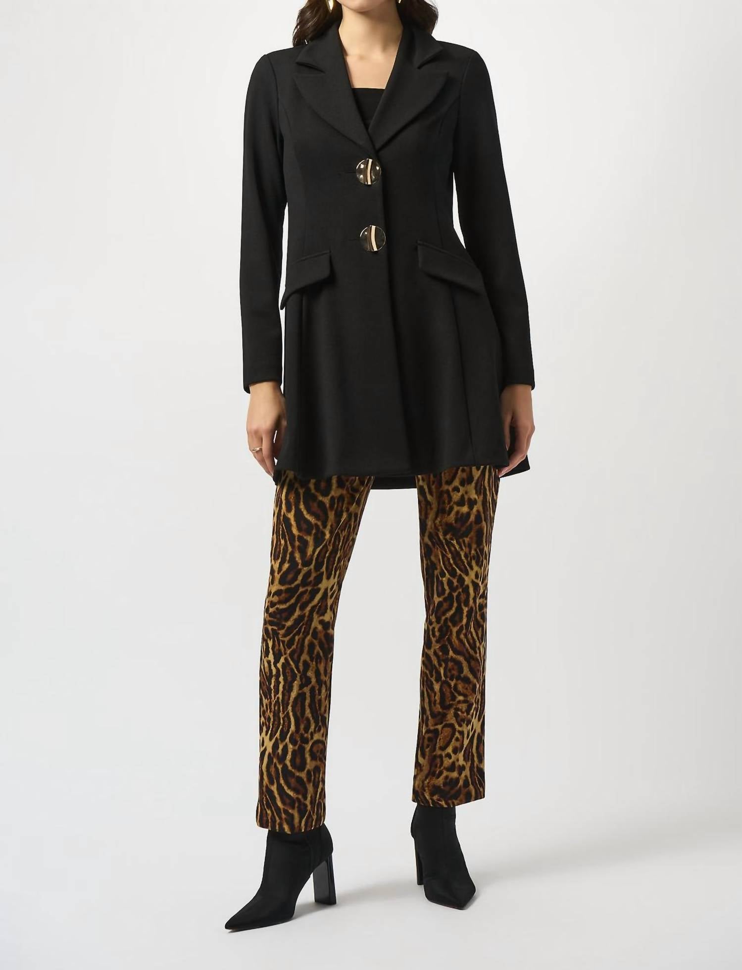 Joseph Ribkoff - Animal Print Straight Pants
