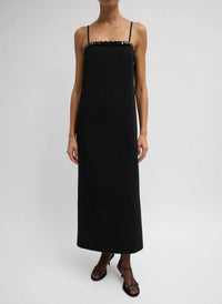 Tibi - Bonded Twill Beaded Strappy Dress