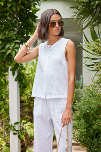 Bobi - Button Front Tank Top