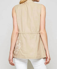 Andree By Unit - Linen Vest With Embroidered Details