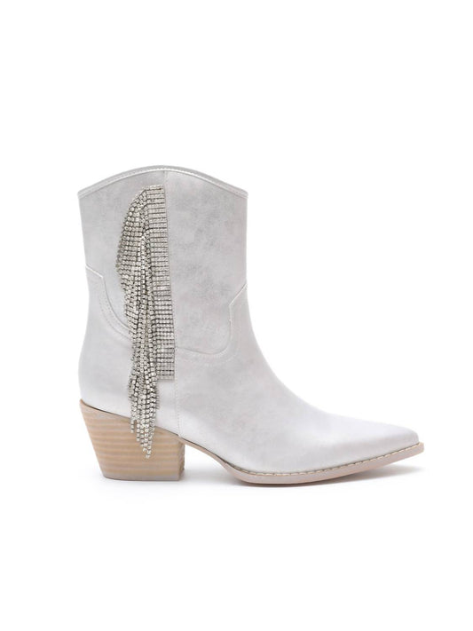 Miim - Women's Layla Rhinestone Fringe Bootie