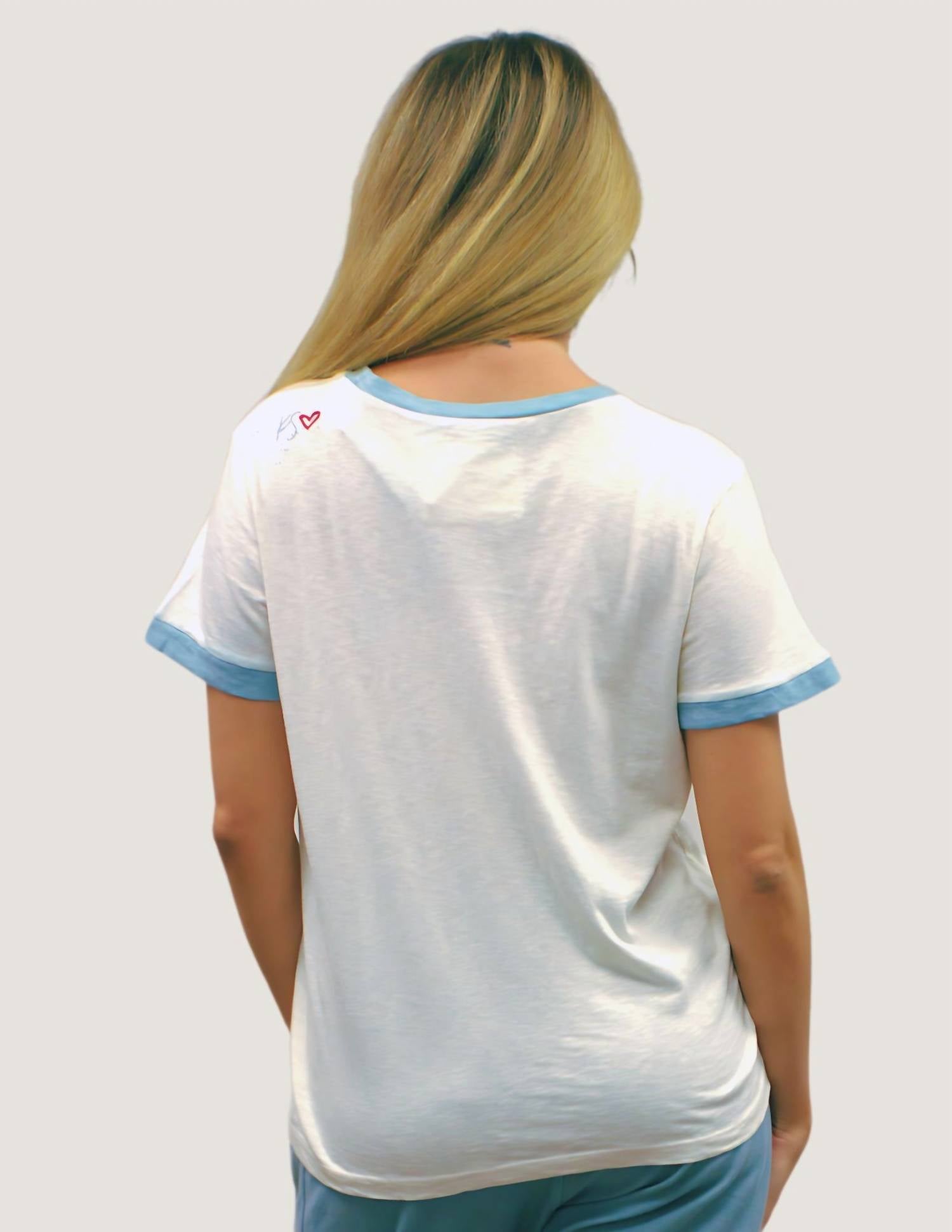 Kyla Seo Women's Layla Embroidered Top in ivory - women's t-shirt - detail view