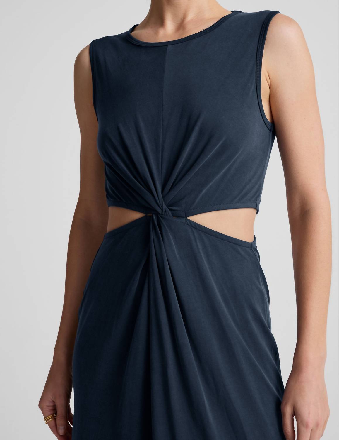 Beyond Yoga - Around The World Front Twist Midi Dress