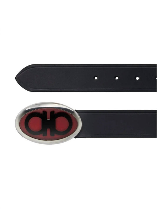 Salvatore Ferragamo - Men's Oval Ganigini Buckle Leather Belt