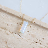 Mesa Blue - Women's Rectangle Opalite Necklace