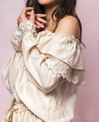 Urban Daizy - Off Shoulder Boho Lace Blouse