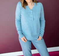 Staccato - Penn Ruffled Neck Henley Sweater