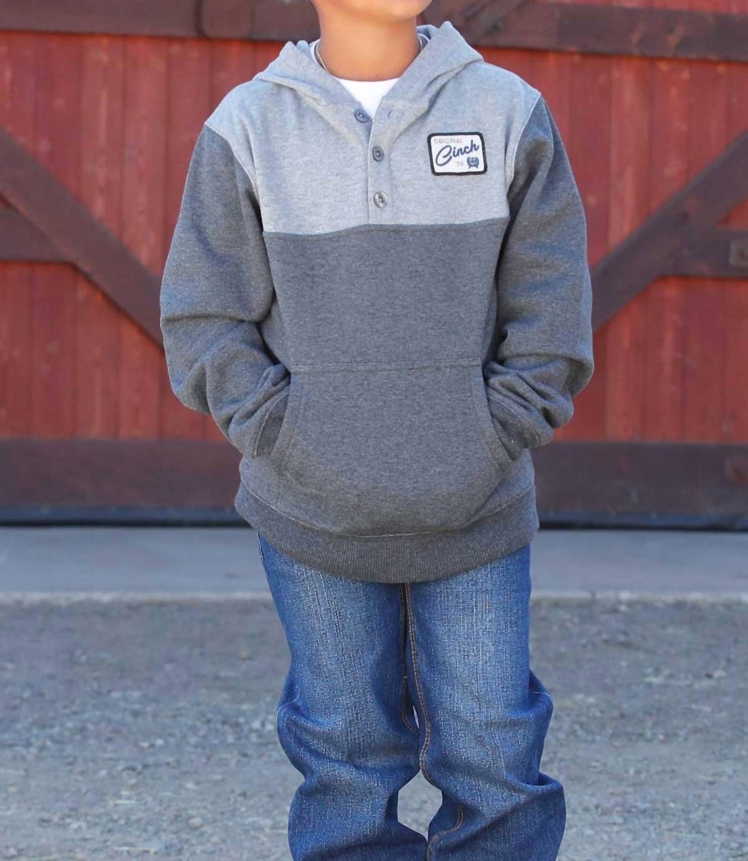 Cinch - Boys Cotton Blend Long Sleeve Hoodie