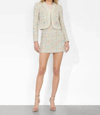 Alice + Olivia - Peyton Cropped Tweed Jacket