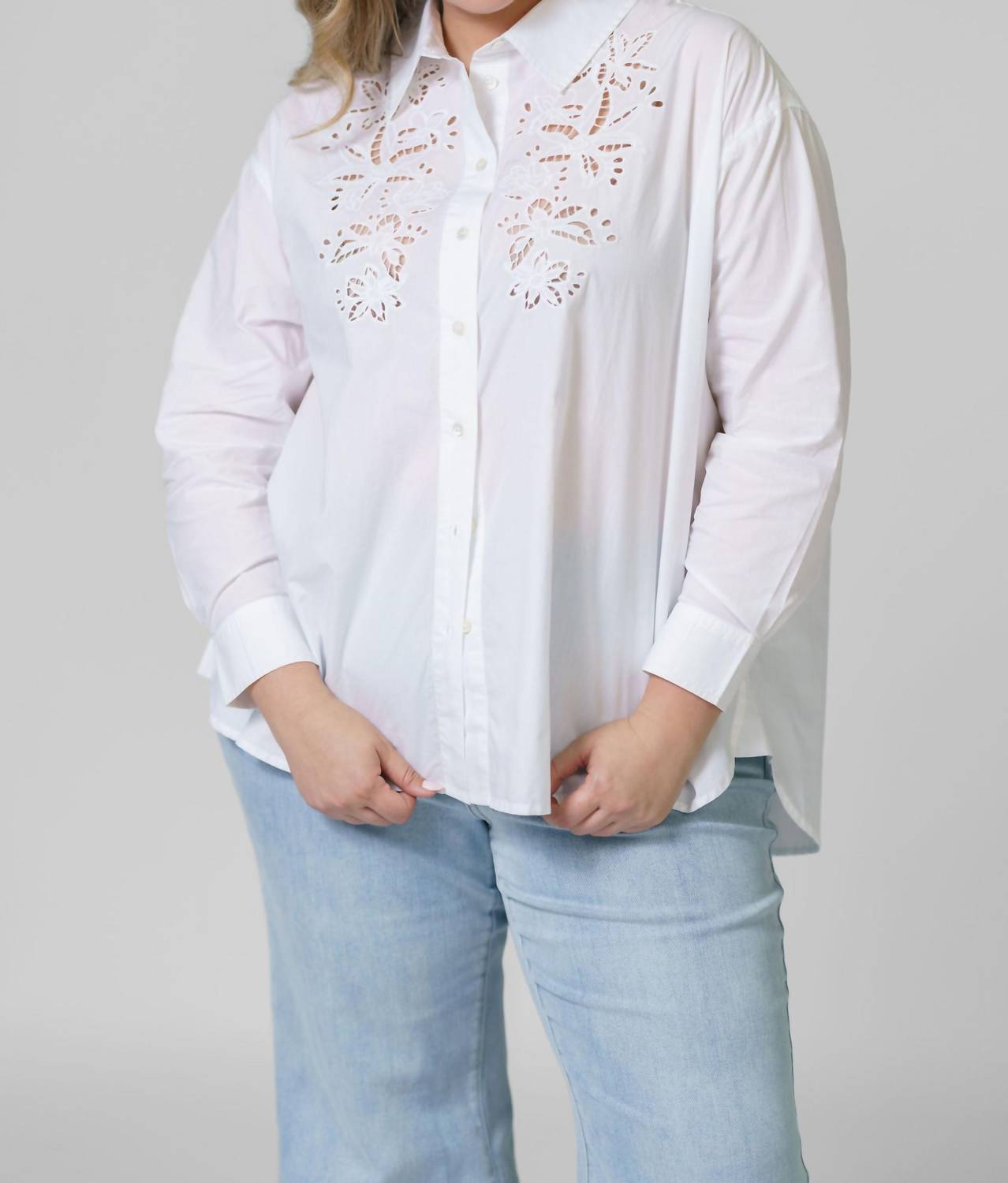 Tanya Taylor - Calandra Button Down Embroidered Top