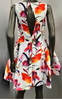 Dave & Johnny - Women's Mini dress with floral print and open back