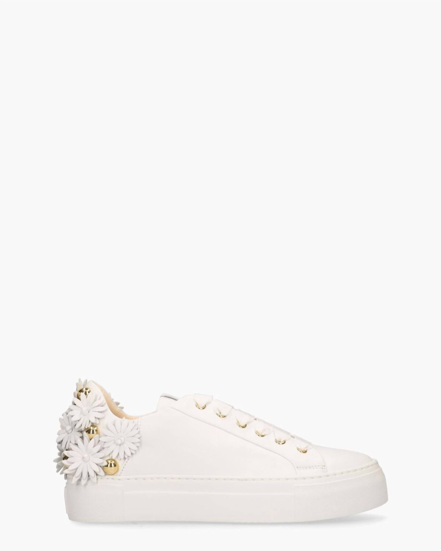 AGL Women's Daisy Sneaker in white floral - women's sneaker
