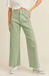 Miou Muse - Straight Wide Leg Denim Pants
