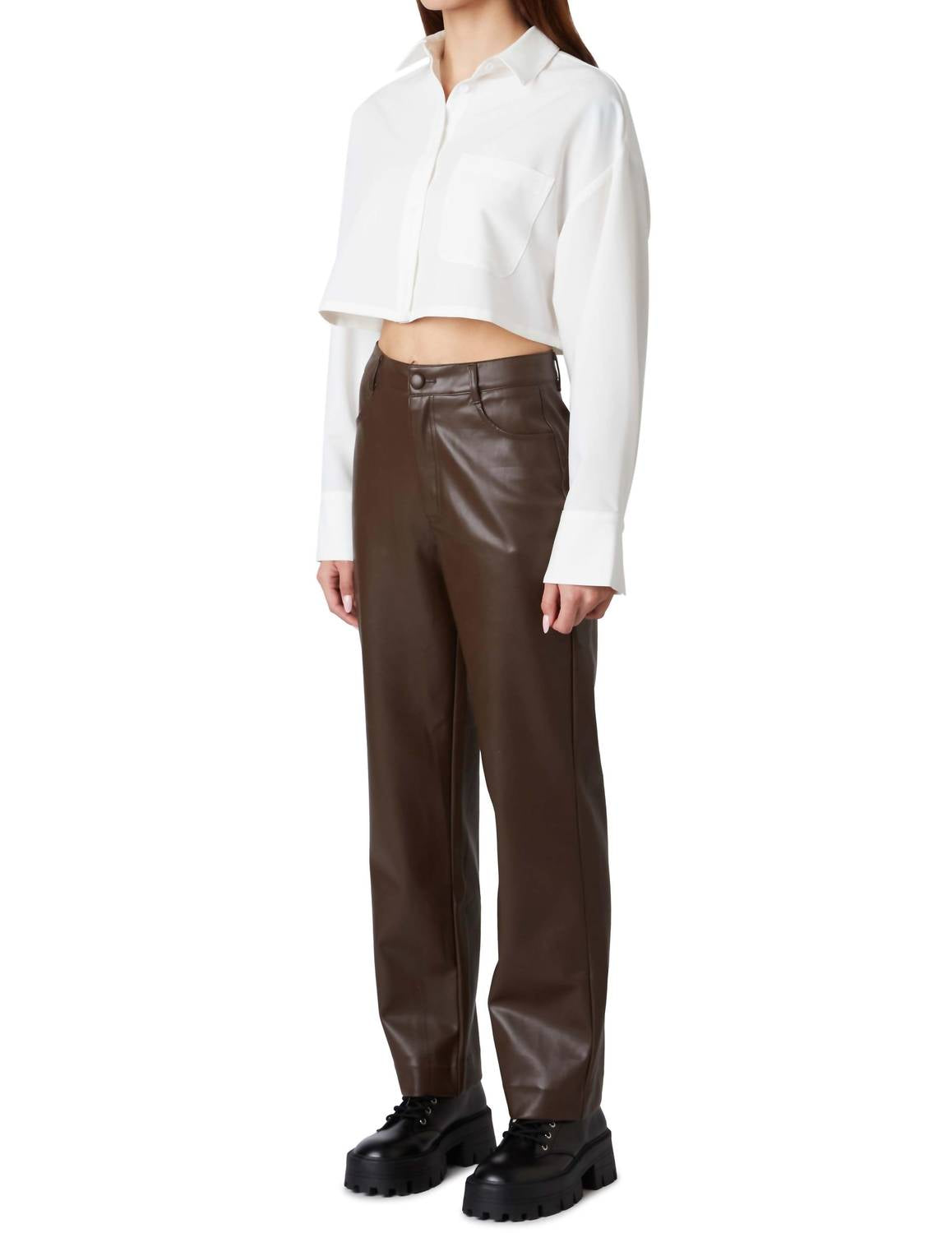 Nia - Vegan Leather Trouser