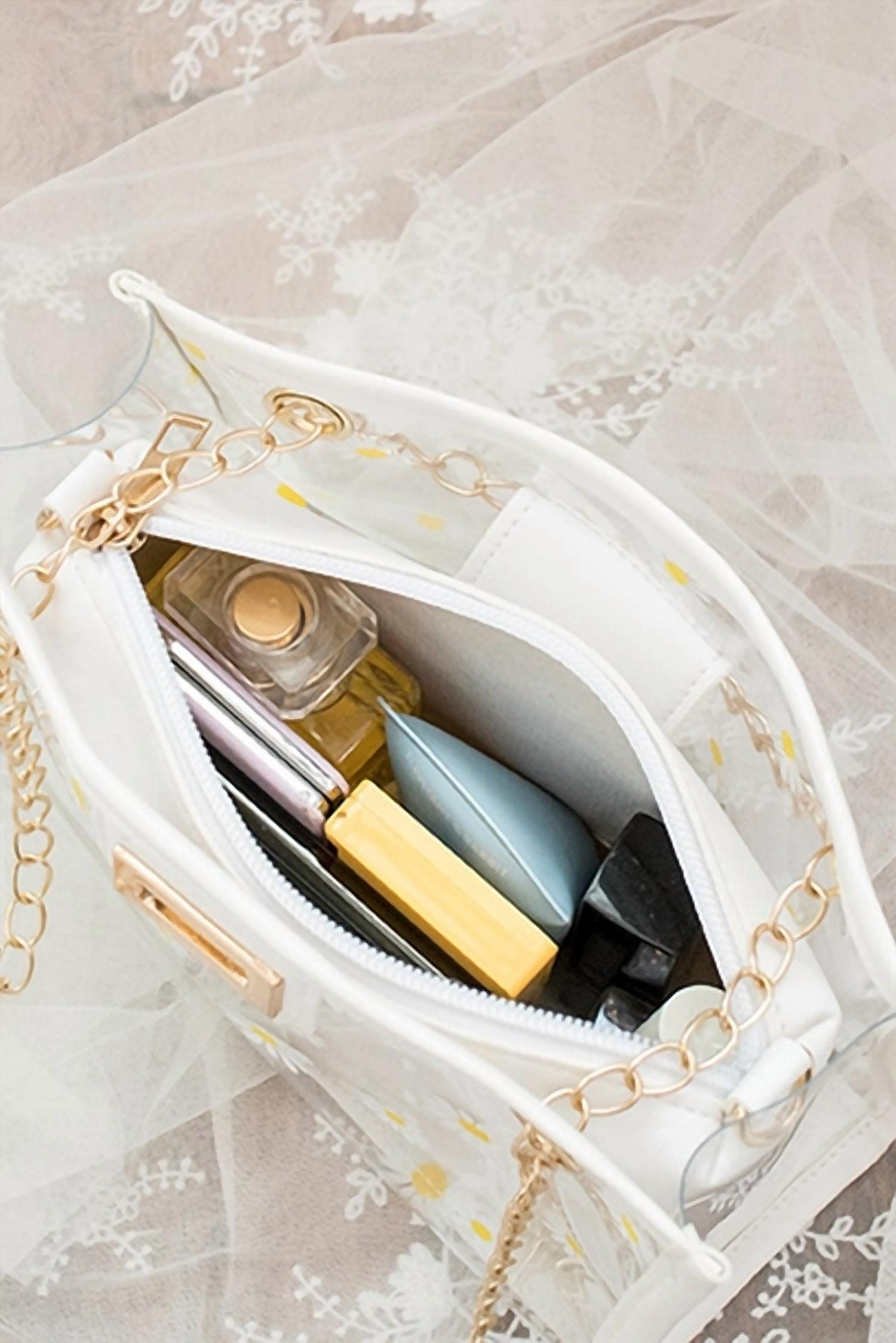Accity - Daisy Floral Transparent Mini Crossbody Bag