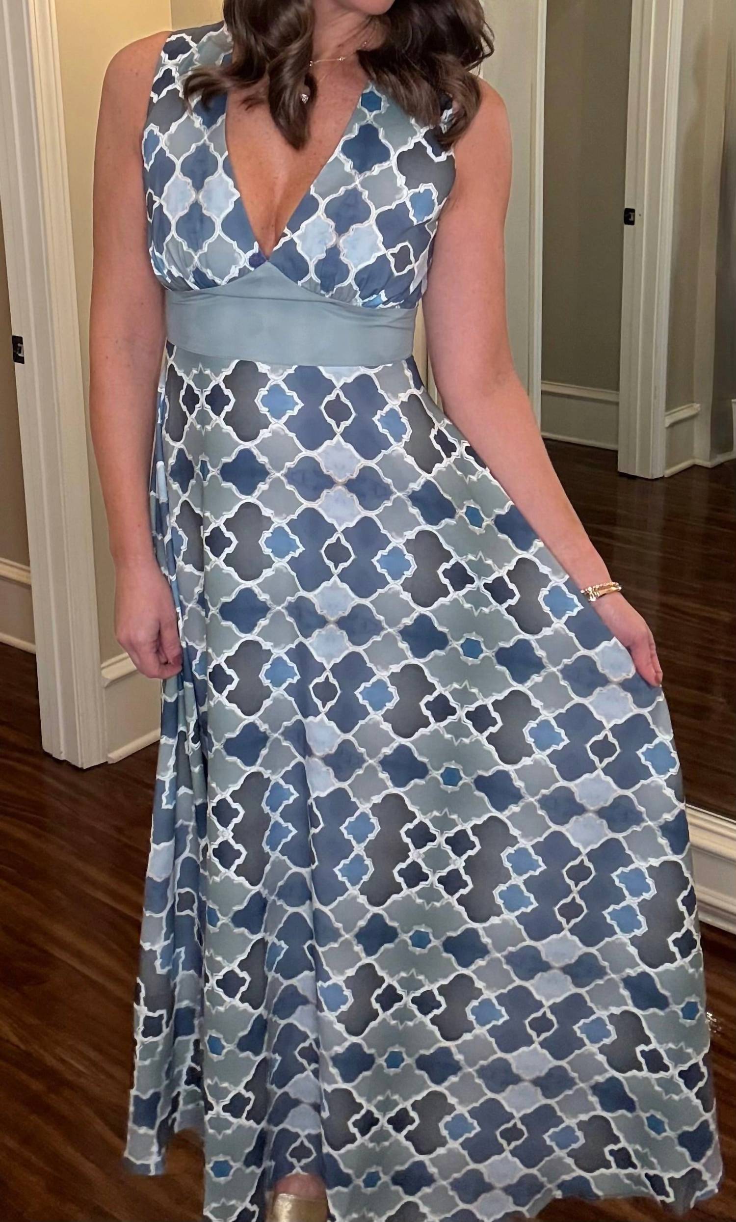 SoulofMu Sleeveless Dress in blue - women's dress - detail view