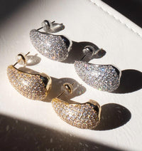 LUV AJ Women's Pave Gia Teardrop Earrings in gold - women's jewelry - alternate view